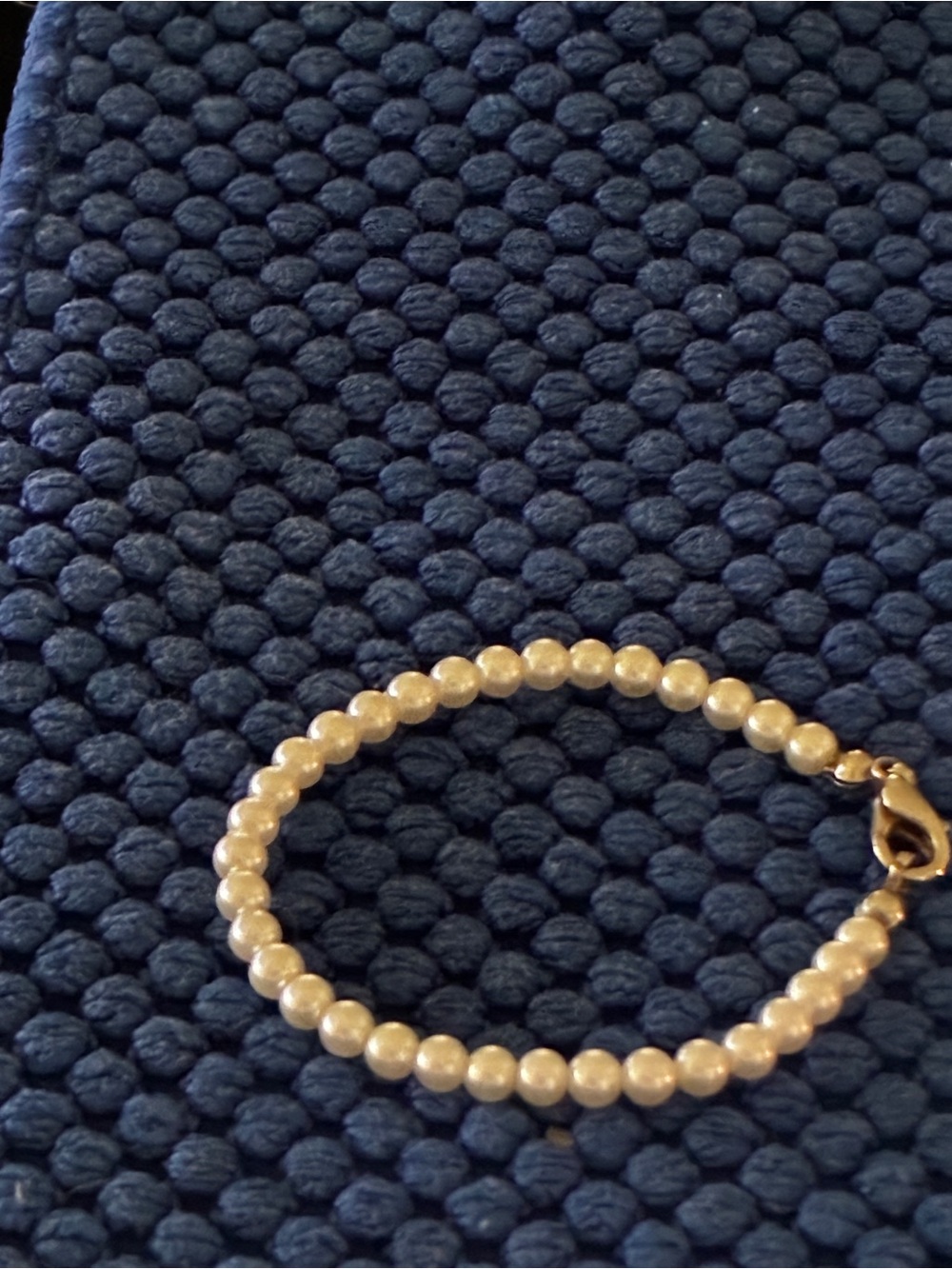 Nordstrom Gold Pearl Beaded Bracelet - extra small